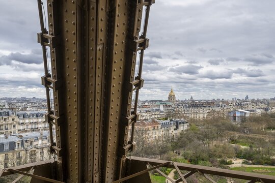 View from the Eiffel Tower to the Invalides, Paris, &Icirc;le-de-France, France