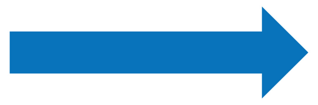 Directional arrow icon. Long arrow pointing right. Blue Navigation Arrows, flat design vector illustrator