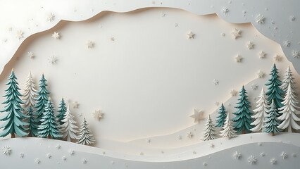 Stunning minimalist winter wonderland background perfect for elegant holiday greetings and serene seasonal promotions