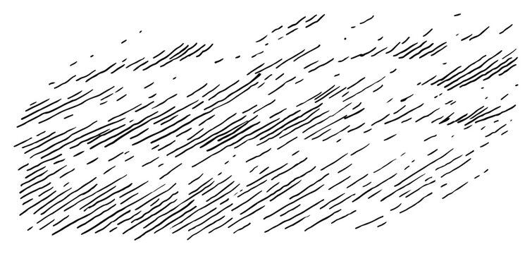 Hand drawn vector sketch of diagonal hatching lines texture creating motion effect or rain background Abstract shading pattern