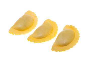 Italian ravioli isolated