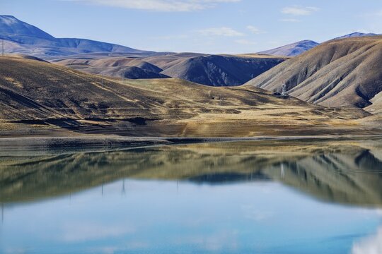 Mountains reflecting in Van Lake, Van, Turkey