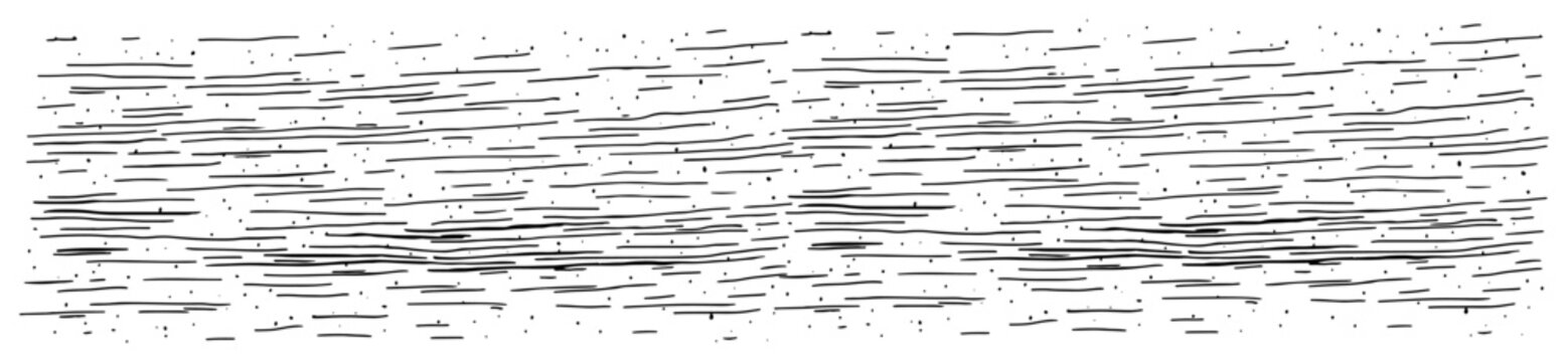 Hand drawn horizontal line texture vector illustration showing wood grain or hatching sketch background