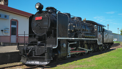 Steam Locomotive, Aikoku Station, Hokkaido, Japan（蒸気機関車, 愛国駅）
