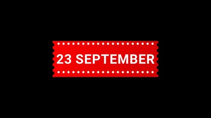 23 September Red Banner Animation with Page Turn Effect