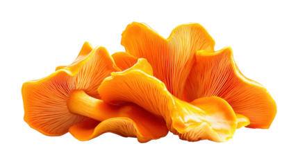 Chanterelle Mushrooms on Transparent Background