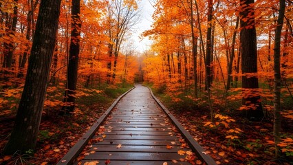 Autumn forest trail