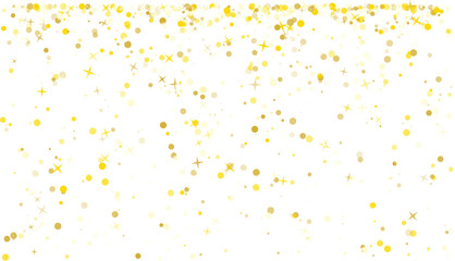 Bright Yellow Confetti Particle Background on White Minimal Abstract Texture