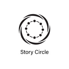 Story Circle Diagram with Symbols and Stages Vector Illustration