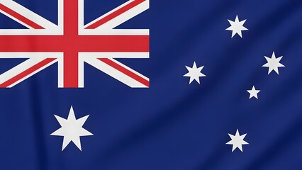 Australian flag waving detailed fabric texture national symbol for patriotism and travel