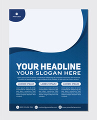 Elegant Blue Design Business Flyer Template, business flyer template design, corporate identity and company logo