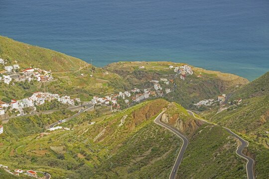 Taganana, Tagana Valley, Barranco de la Iglesia, macizo de anaga (Montanas de Anaga), Las, Tenerife, Canary Islands, Spain