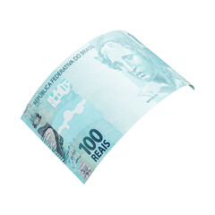 3D Asset – Brazilian 100 Real Banknotes with Isolated Background