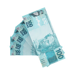 3D Asset &ndash; Brazilian 100 Real Banknotes with Isolated Background