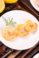 Saut&eacute;ed Prawns with Rosemary and Lemon - Studio Food Photography