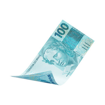 3D Asset &ndash; Brazilian 100 Real Banknotes with Isolated Background