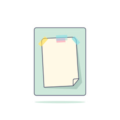Blank notepad with colored sticky notes on light background  