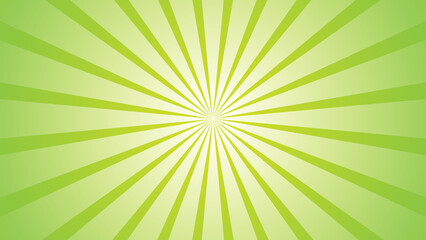 Green Sunburst Abstract Background