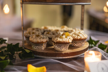 cupcake desserts at a wedding 