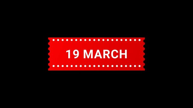 19 March Red Banner Animation with Page Turn Effect