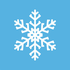 snowflake on blue background