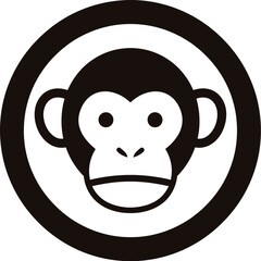 vector head monkey