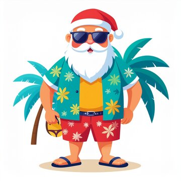 santa claus on the beach