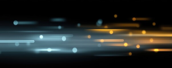 Abstract digital illustration of dynamic light streaks in blue and orange hues, creating a sense of motion and energy against a dark background, ideal for modern design projects