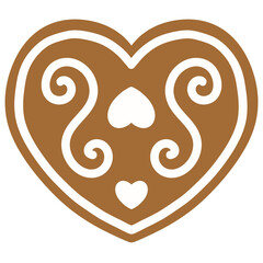 heart shaped gingerbread cookie