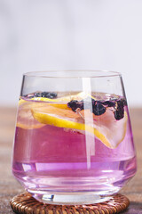 Chinese Wolfberry Tea with Black Goji Berries and Lemon - Traditional Healthy Herbal Drink