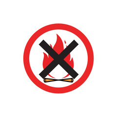 Obraz premium No Fire Sign, No Open Flame