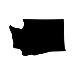 Washington state map silhouette