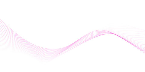 colorful  wave line pattern. Flowing particles wave pattern gradient smooth curve shape isolated on transparent background.	
