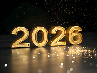 Happy New Year 2026 Celebration Illustration with Festive Modern Design