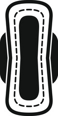 Fototapeta premium Sanitary pad icon illustrating feminine hygiene and menstruation protection