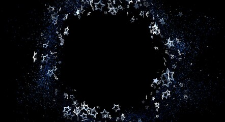 Abstract design with a circle of stars, perfect for backgrounds or design elements. Use it for festive, magical or elega
