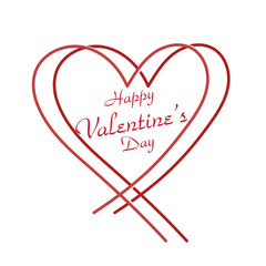 happy Valentine's Day Poster or banner with many hearts. vector illustration design