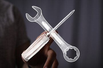 Repair, maintenance, tools, service, solution, support, fixing, technology, innovation, problem...