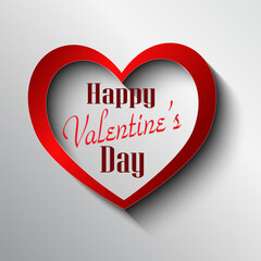 happy Valentine's Day Poster or banner with many hearts. vector illustration design