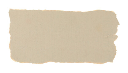 Torn piece of kraft paper isolated on transparent background. Perfect for collage, craft projects, graphic design, scrapbooking, and creative layouts