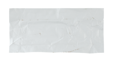 Crumpled chocolate bar wrapper with visible chocolate smudges, isolated on transparent background for food design, advertising, and packaging concepts