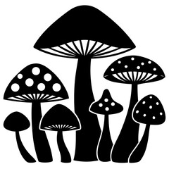 Mushroom and toadstool vector illustration
