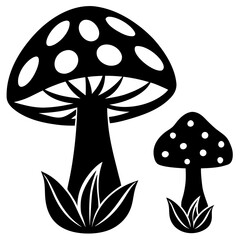 Mushroom and toadstool vector illustration