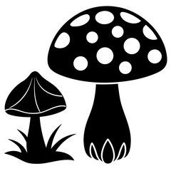 Mushroom and toadstool vector illustration
