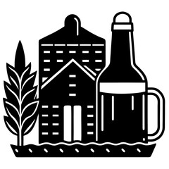 Vector illustration brewery Beer