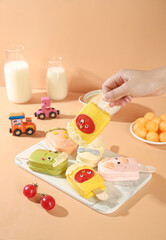 Cute Cartoon Breakfast Food Toys for Kids - Colorful Fancy Buns and Sandwiches with Character Faces