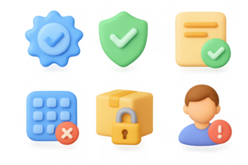Simple security icons for digital design and communication