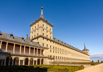 Obraz premium El Escorial palace and gardens outside Madrid, Spain