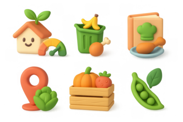 Eco friendly icons: sustainable living and green lifestyle elements for design