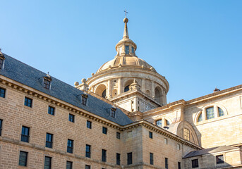 Obraz premium El Escorial palace and gardens outside Madrid, Spain
